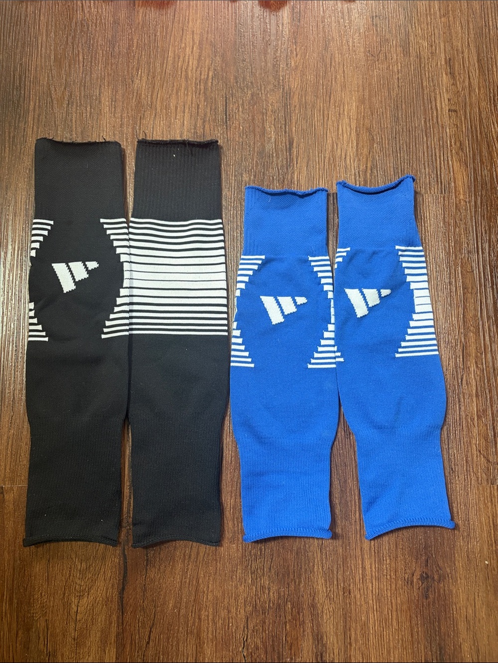 Adidas Unisex blue black 2 pairs Calf Compression sleeve cover M soccer athletic